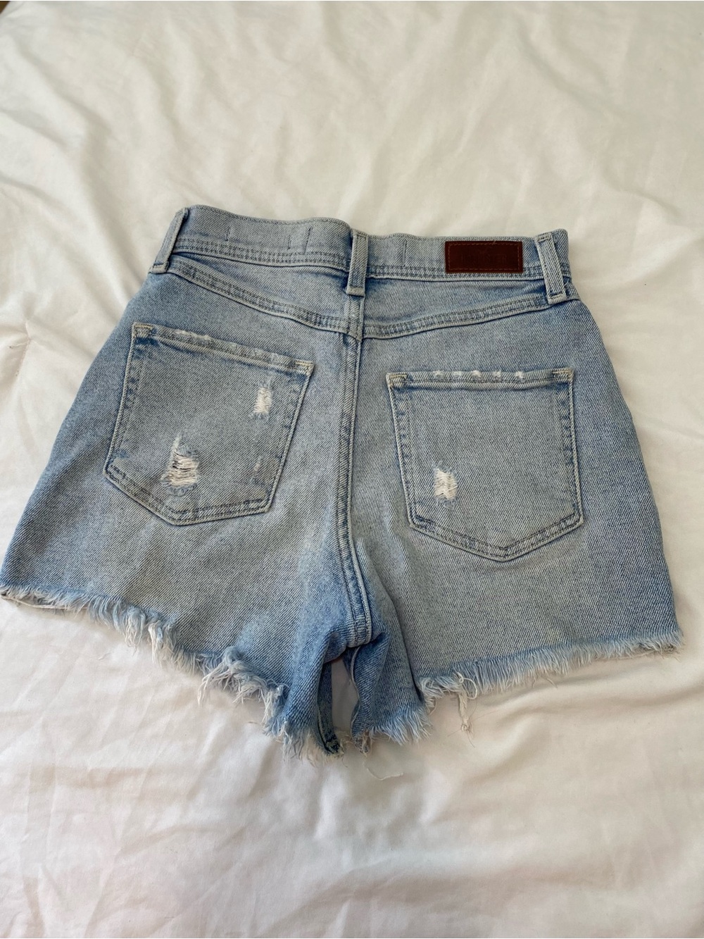 Hollister Light Blue Distressed Denim Cutoff Shorts - Picture 3 of 4
